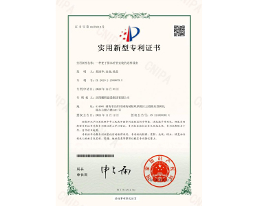 一種便于排水砼管安裝的送料設(shè)備-實(shí)用新型專(zhuān)利證書(shū)(易清華、袁成、黃晶)